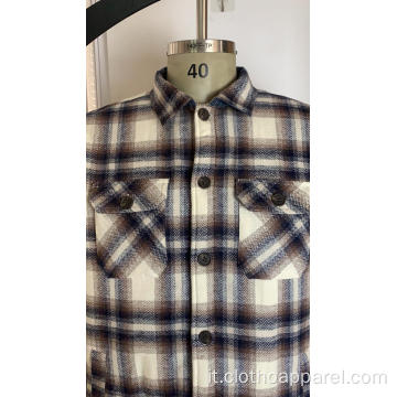 Camicia scozzese a manica lunga da uomo 100% cotone